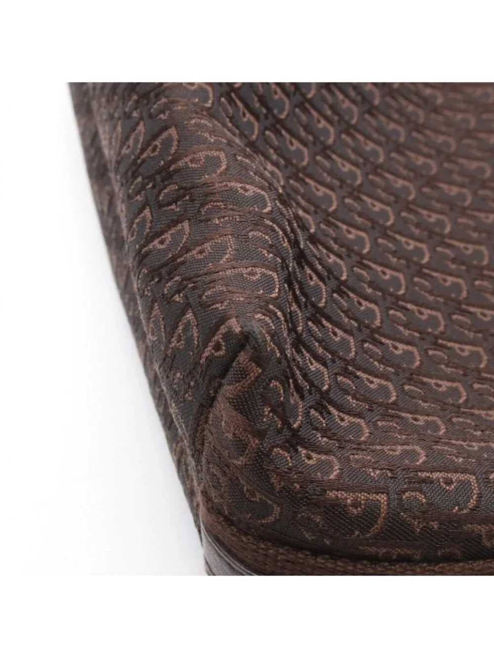 Dior Shoulder Bag Street Chic Trotter Dark Brown Canvas Leather